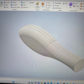 CAD-designed handle mold