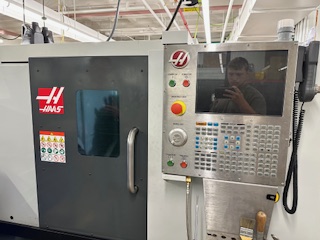 CNC machine in action
