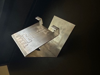 Press-brake formed phone stand