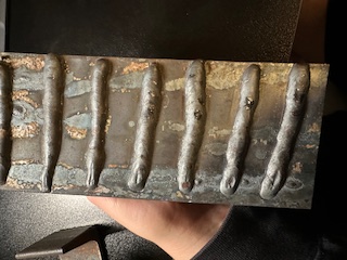 Practice weld samples